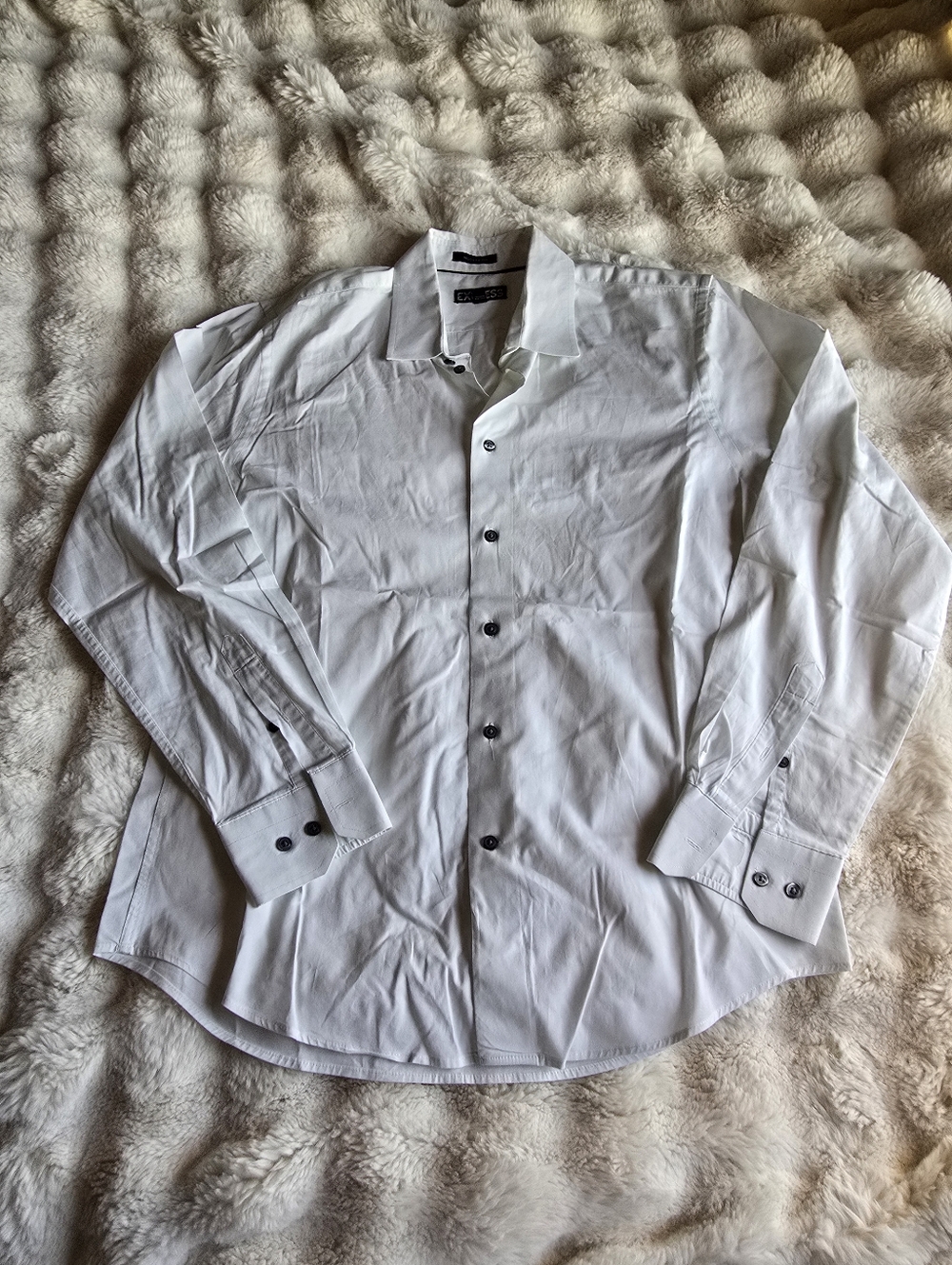 Express Modern Fit Men's Button Up White Shirt